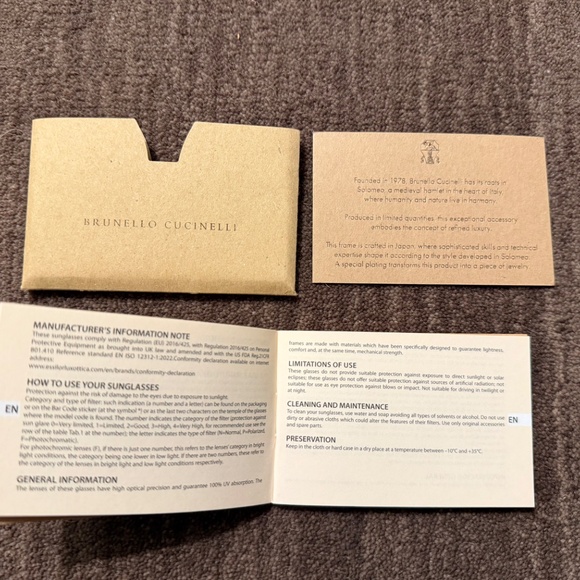Brunello Cucinelli BC4017S PAUL Sunglasses - Havana Miele - Brand New main image 5